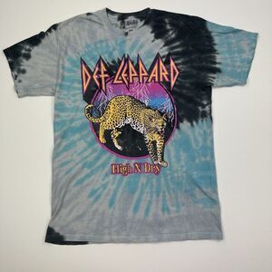 Def Leppard Shirt Mens Medium High N Dry Tie Dye Graphic